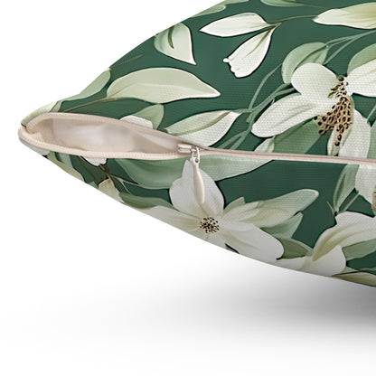 Sage Green Floral Accent Cushion