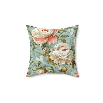 Peony Print Accent Cushion