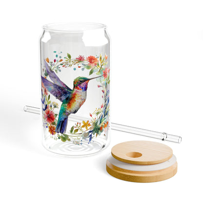 Hummingbird Collection 16oz Sipper Glass 2