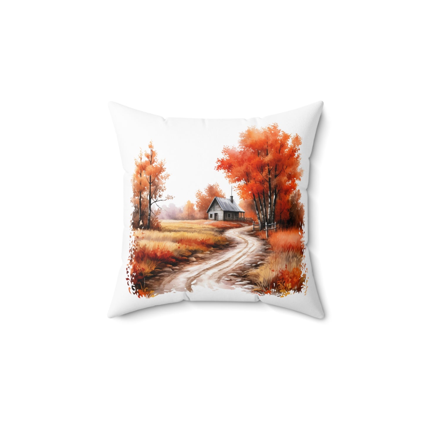 Country Fall Home Decor Square Pillow