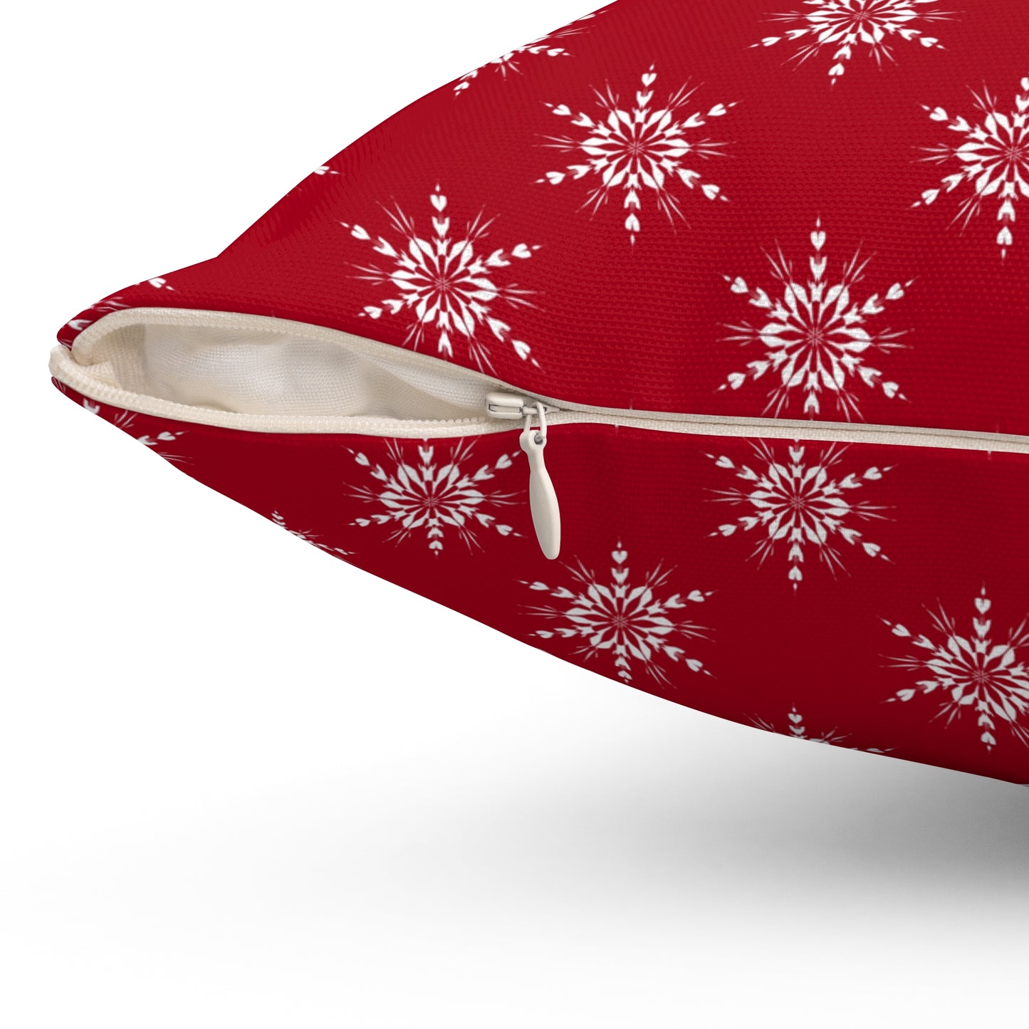 Festive Fusion Spun Polyester Square Pillow – Holiday Accent Decor