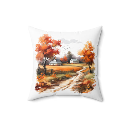 Country Fall Home Decor Square Pillow