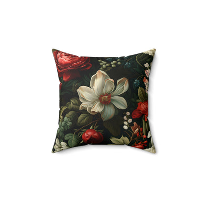 Festive Fusion Spun Polyester Square Pillow – Holiday Accent Decor