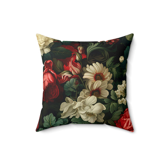 Festive Fusion Spun Polyester Square Pillow – Holiday Accent Decor