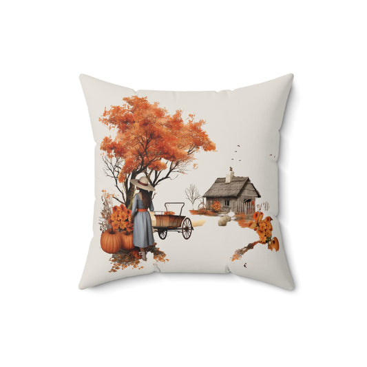 Country Fall Home Decor Square Pillow