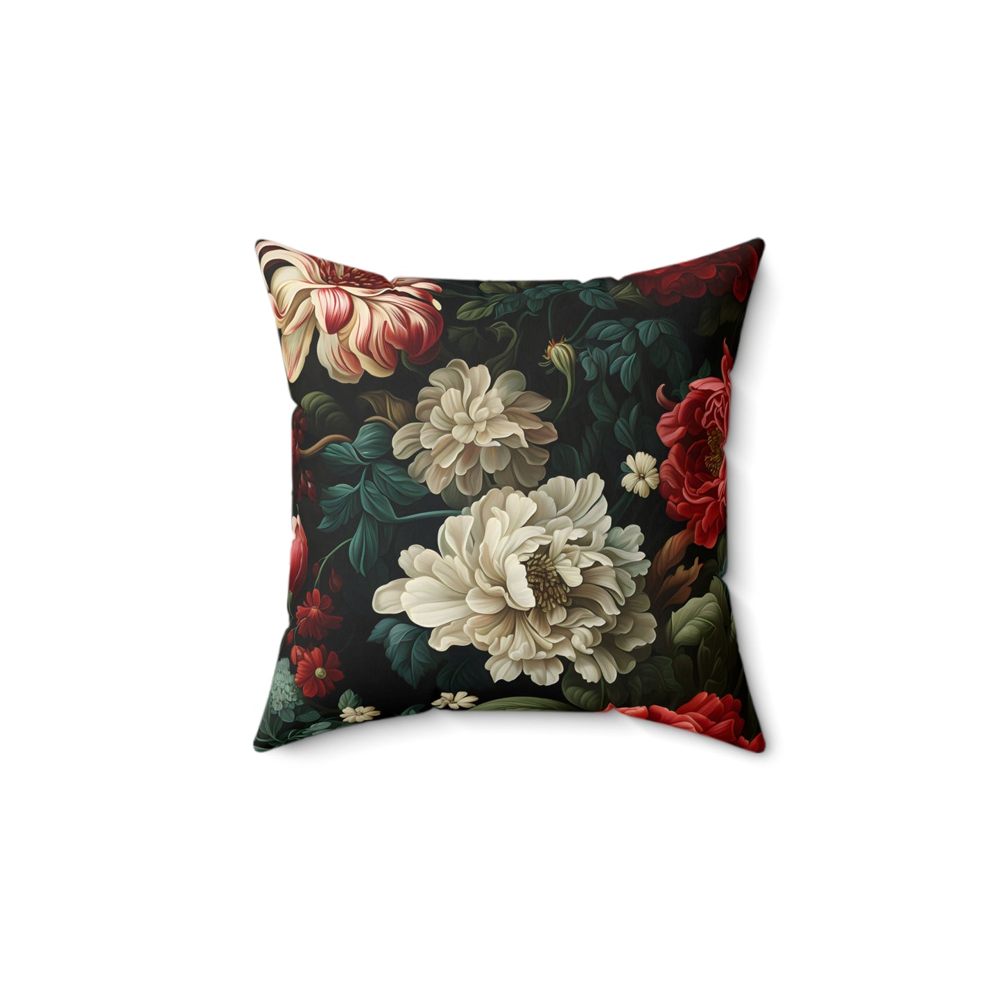 Festive Fusion Spun Polyester Square Pillow – Holiday Accent Decor