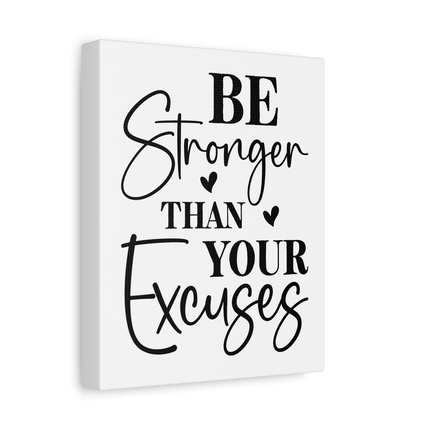 Motivational Canvas Art – "Be Stronger Than Your Excuses" – Perfect for Home, Office & Gym Decor