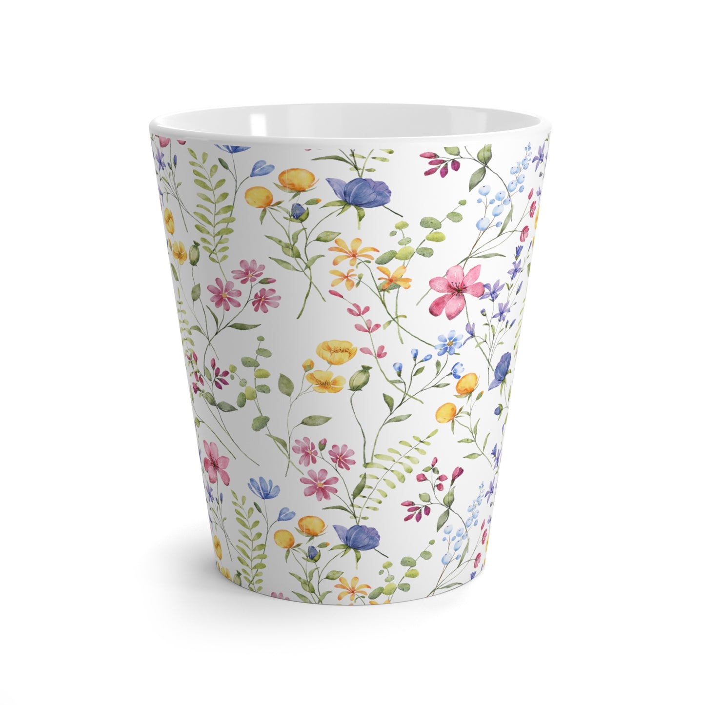 Bright Florals Wildflower Latte Mug, Happy Mug,