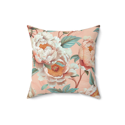 Peony Print Accent Cushion