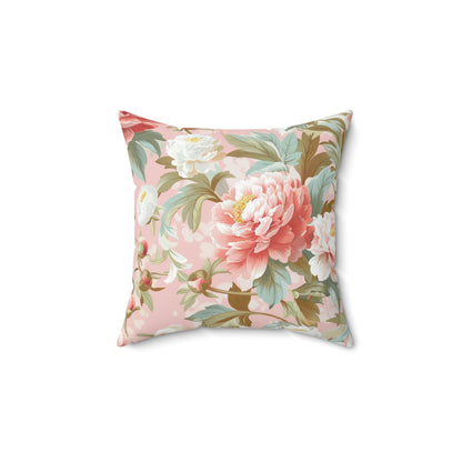 Peony Print Accent Cushion