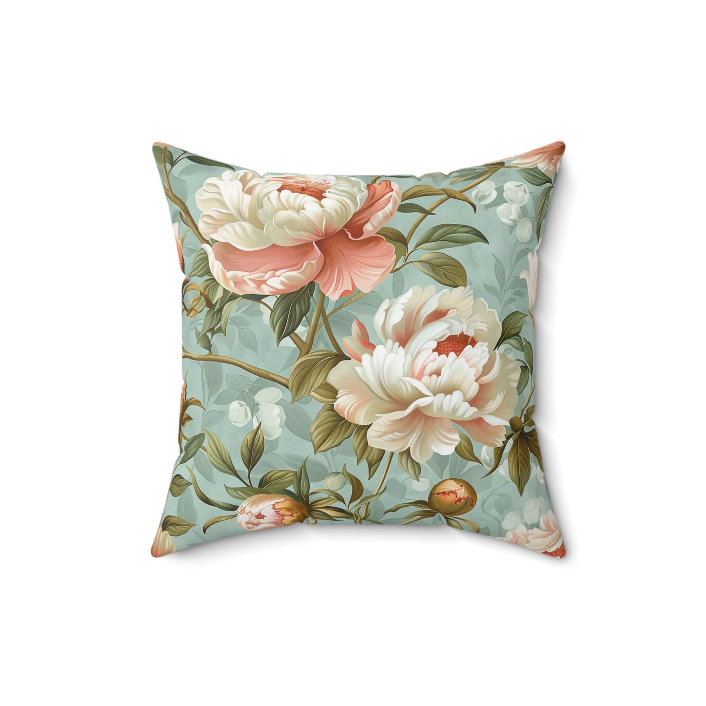 Peony Print Accent Cushion