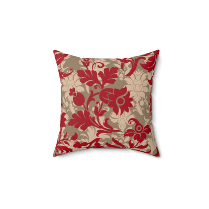 Festive Fusion Spun Polyester Square Pillow – Holiday Accent Decor