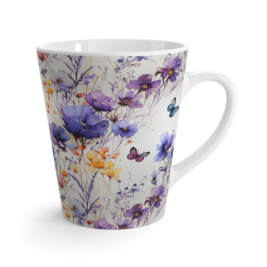 Bright Florals Wildflower Latte Mug, Happy Mug,