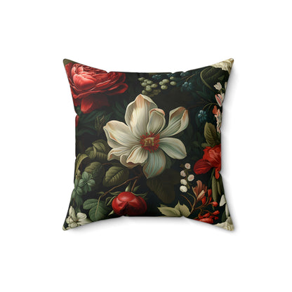 Festive Fusion Spun Polyester Square Pillow – Holiday Accent Decor