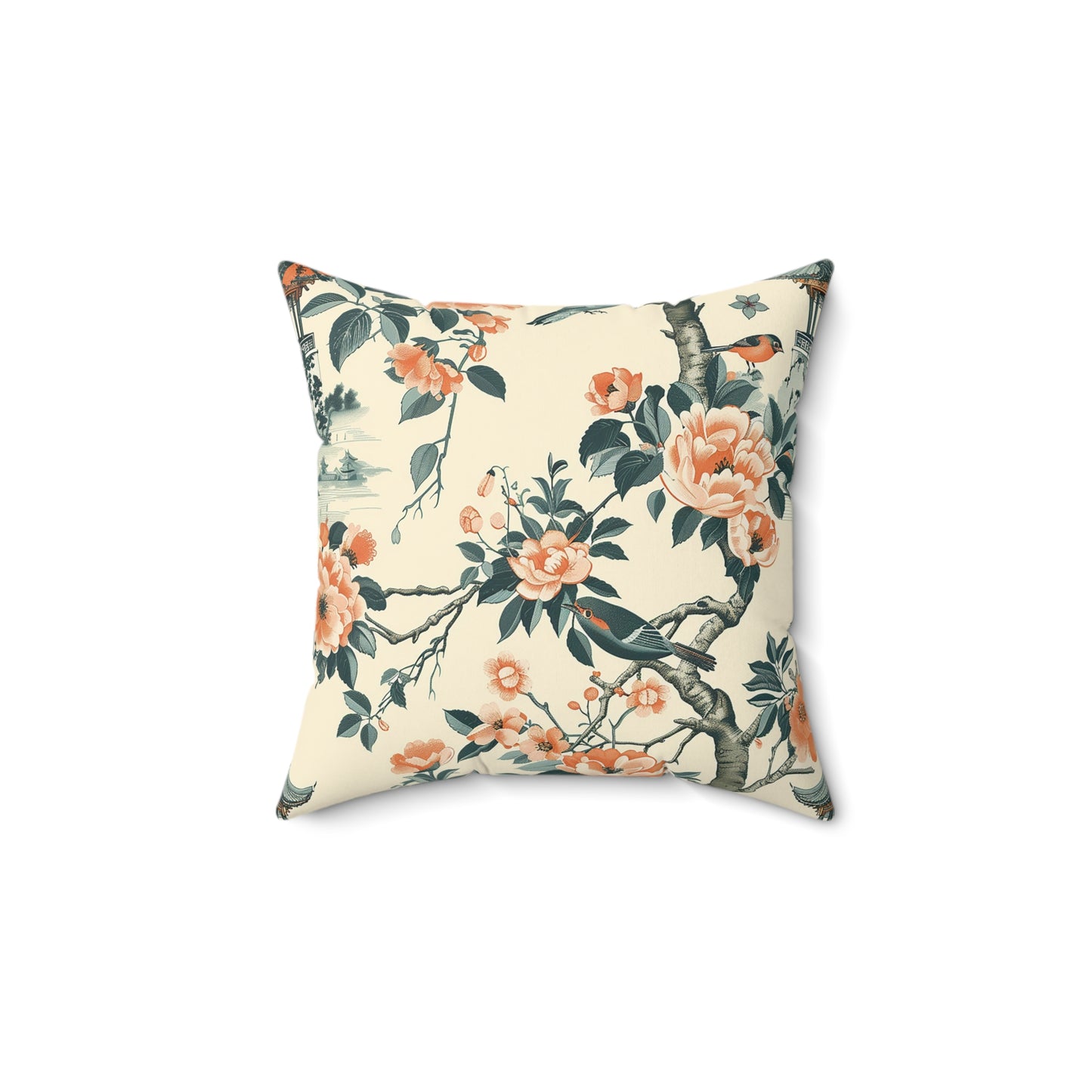 Timeless Elegance: Chinoiserie Collection Accent Pillow