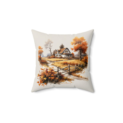 Country Fall Home Decor Square Pillow