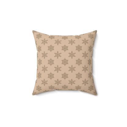 Festive Fusion Spun Polyester Square Pillow – Holiday Accent Decor