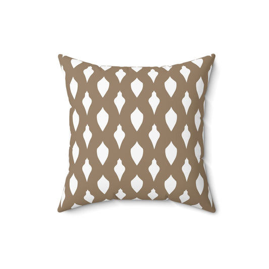 Festive Fusion Spun Polyester Square Pillow – Holiday Accent Decor