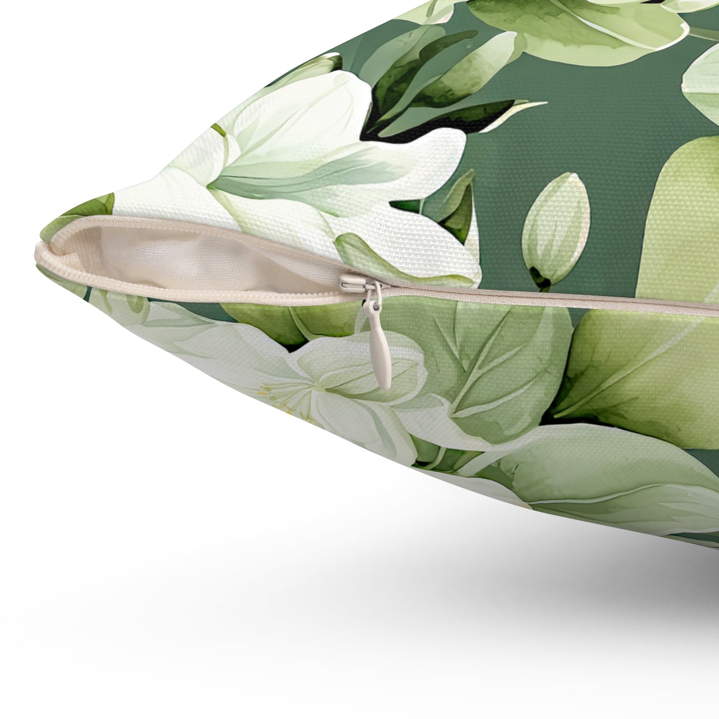 Sage Green Floral Accent Cushion