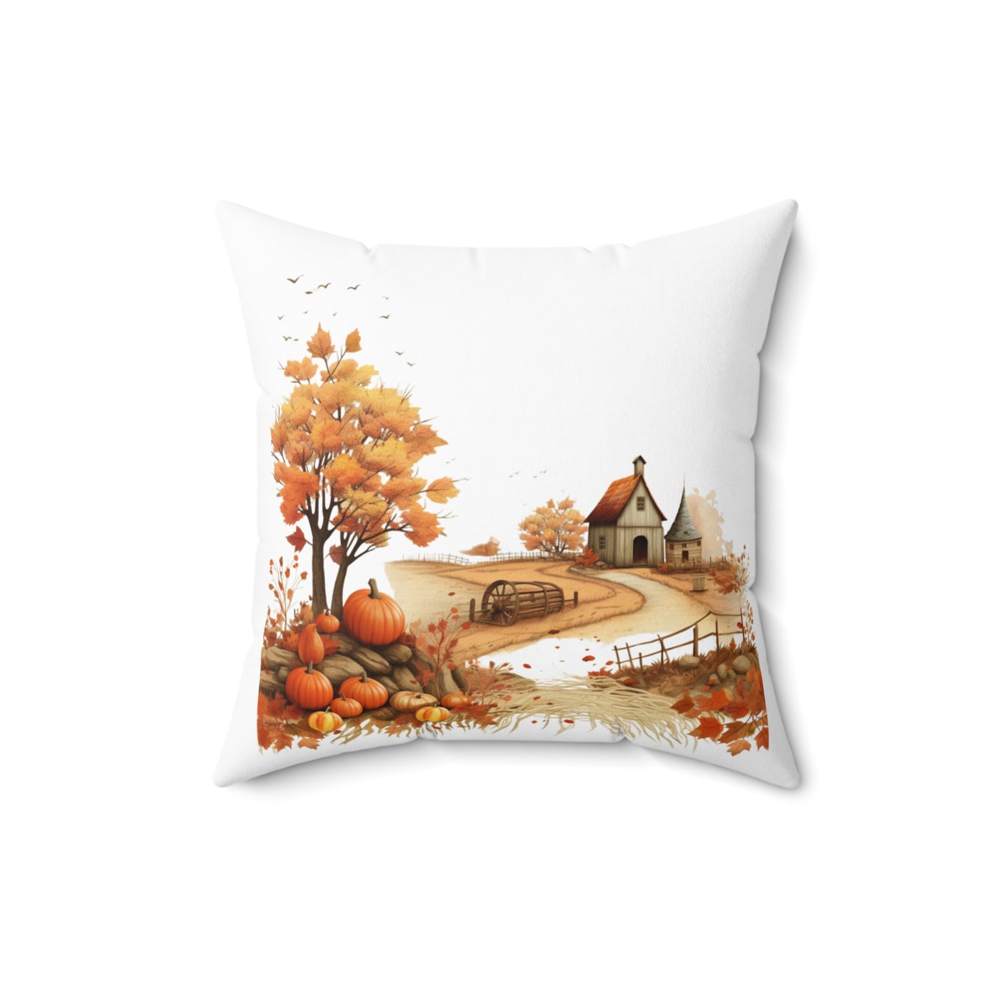 Country Fall Home Decor Square Pillow