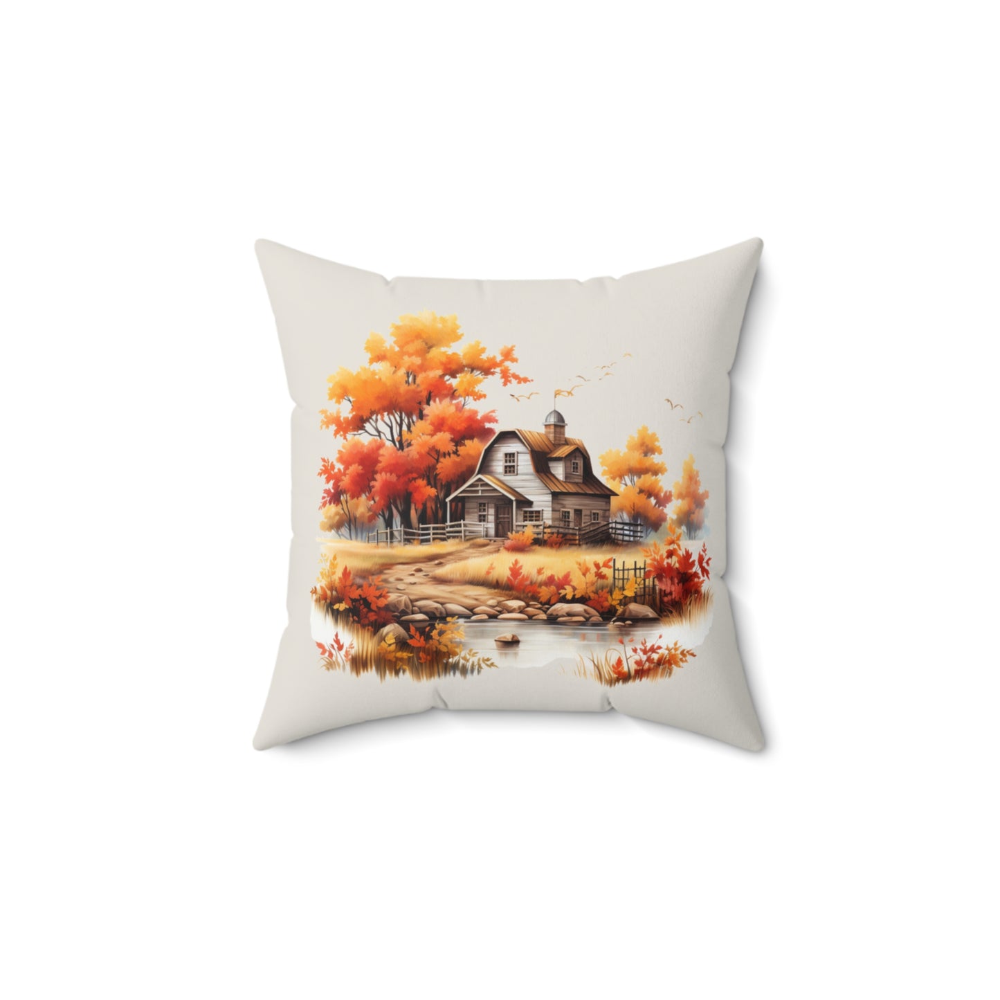 Country Fall Home Decor Square Pillow