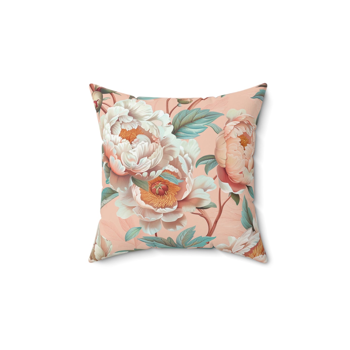 Peony Print Accent Cushion