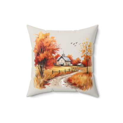 Country Fall Home Decor Square Pillow