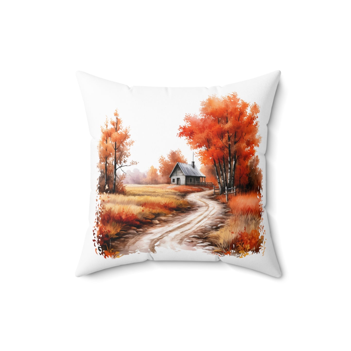 Country Fall Home Decor Square Pillow