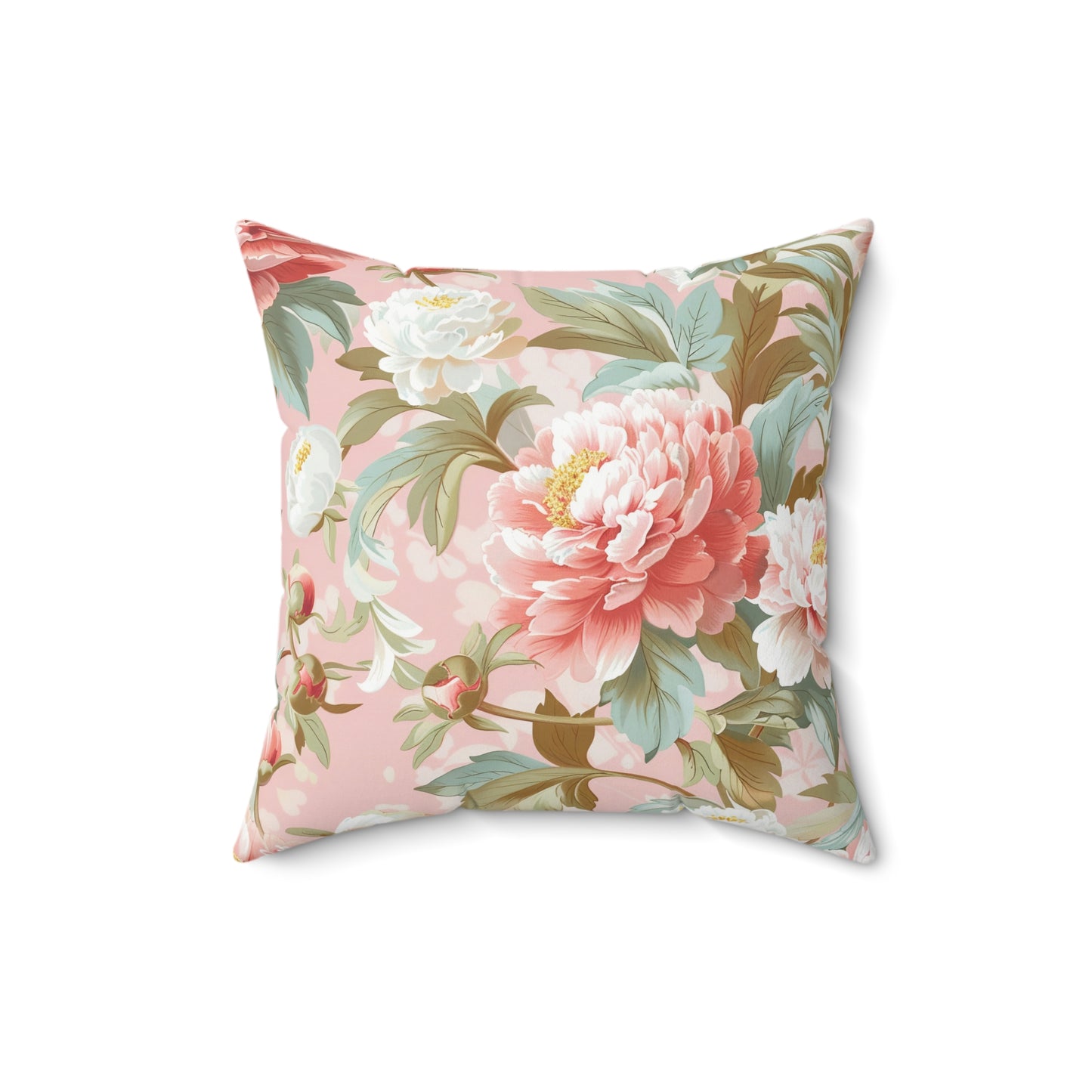 Peony Print Accent Cushion