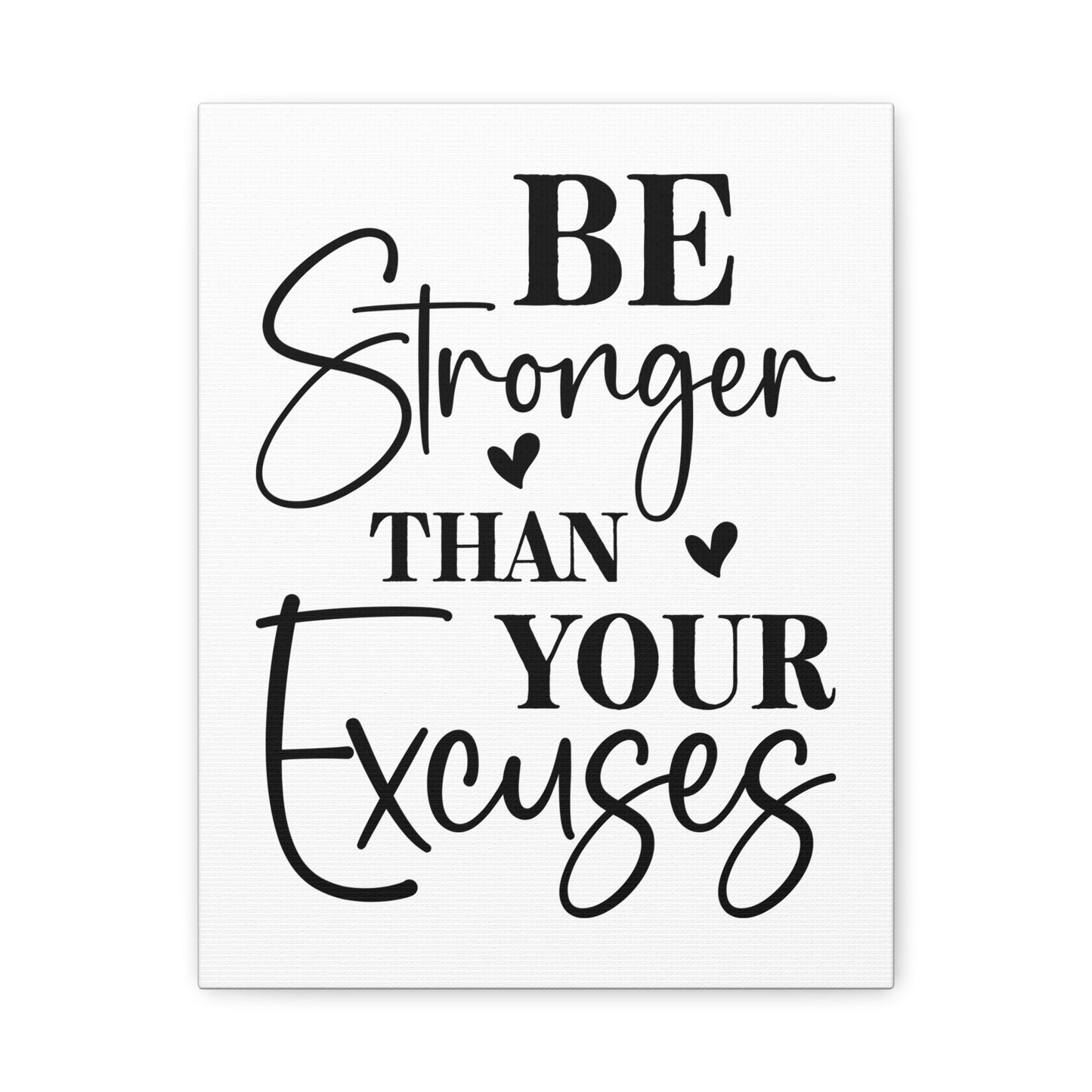 Motivational Canvas Art – "Be Stronger Than Your Excuses" – Perfect for Home, Office & Gym Decor