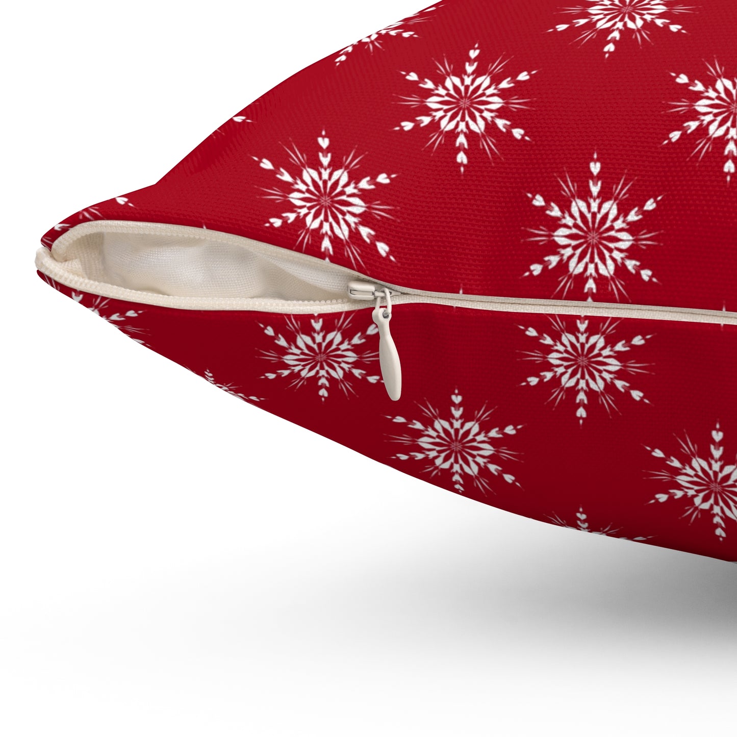 Festive Fusion Spun Polyester Square Pillow – Holiday Accent Decor