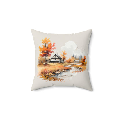 Country Fall Home Decor Square Pillow