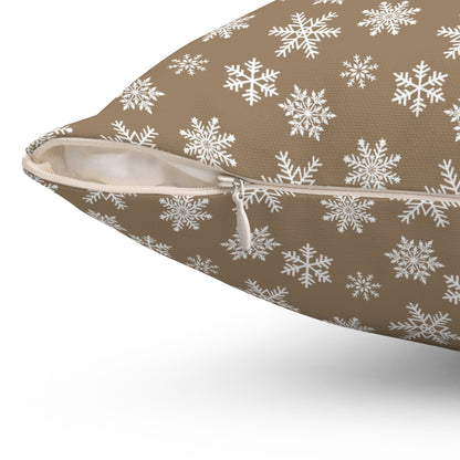 Festive Fusion Spun Polyester Square Pillow – Holiday Accent Decor