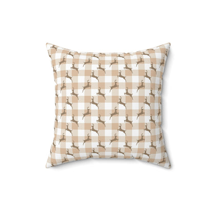 Festive Fusion Spun Polyester Square Pillow – Holiday Accent Decor