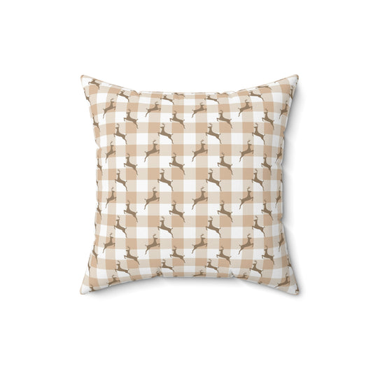 Festive Fusion Spun Polyester Square Pillow – Holiday Accent Decor