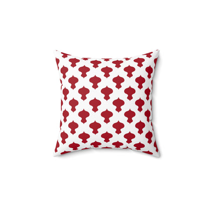 Festive Fusion Spun Polyester Square Pillow – Holiday Accent Decor