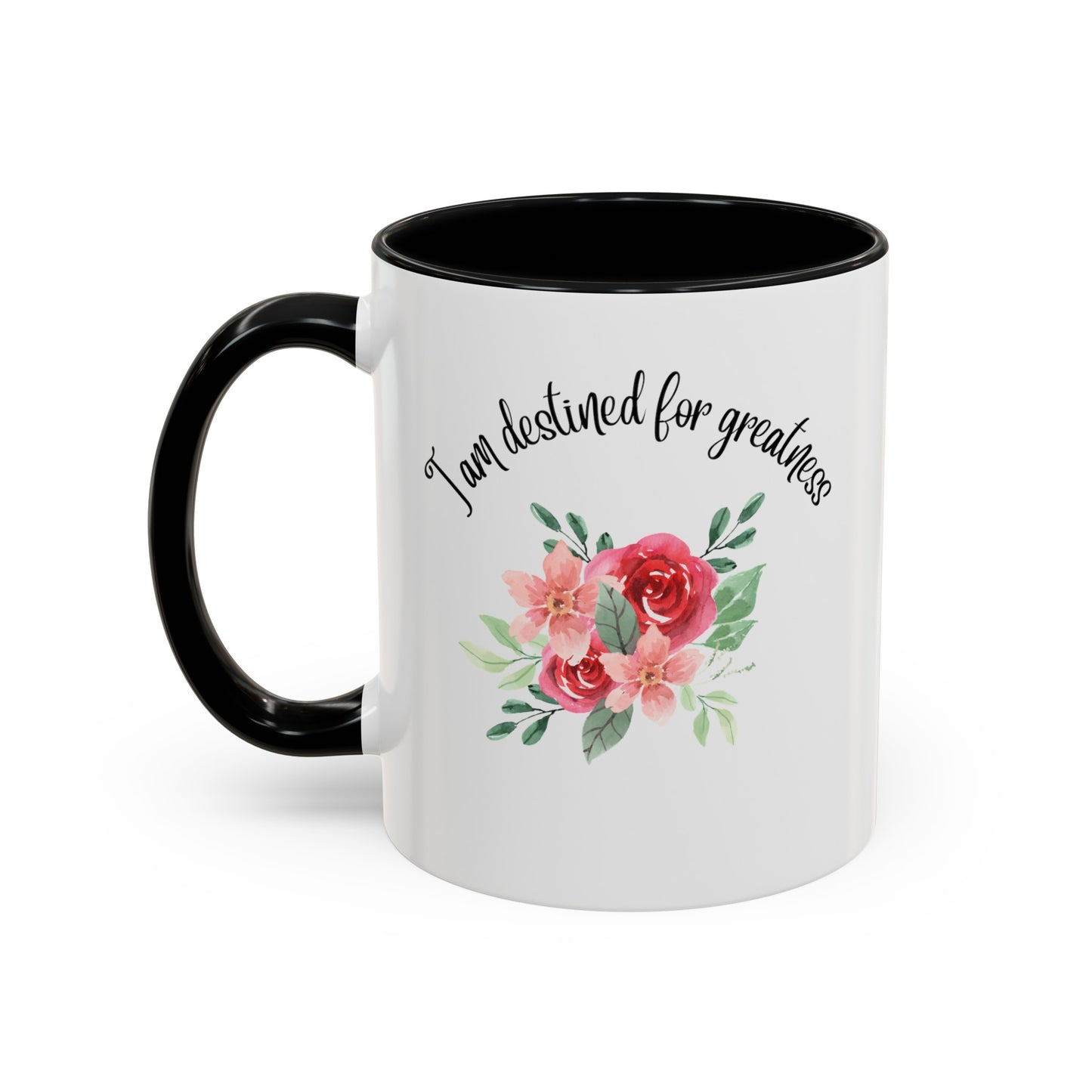 Affirmation Mug - I am destined for greatness, Accent Coffee Mug (11oz)