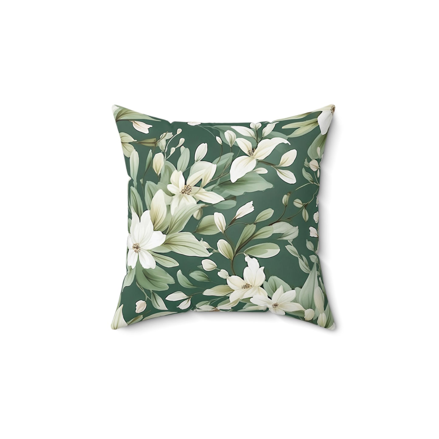 Sage Green Floral Accent Cushion