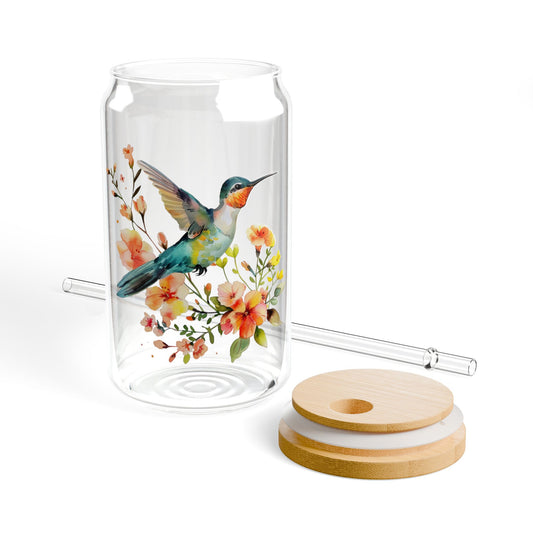 Hummingbird Collection 16oz Sipper Glass 3