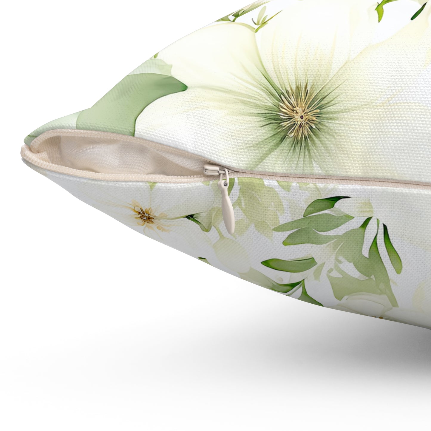 Sage Green Floral Accent Cushion