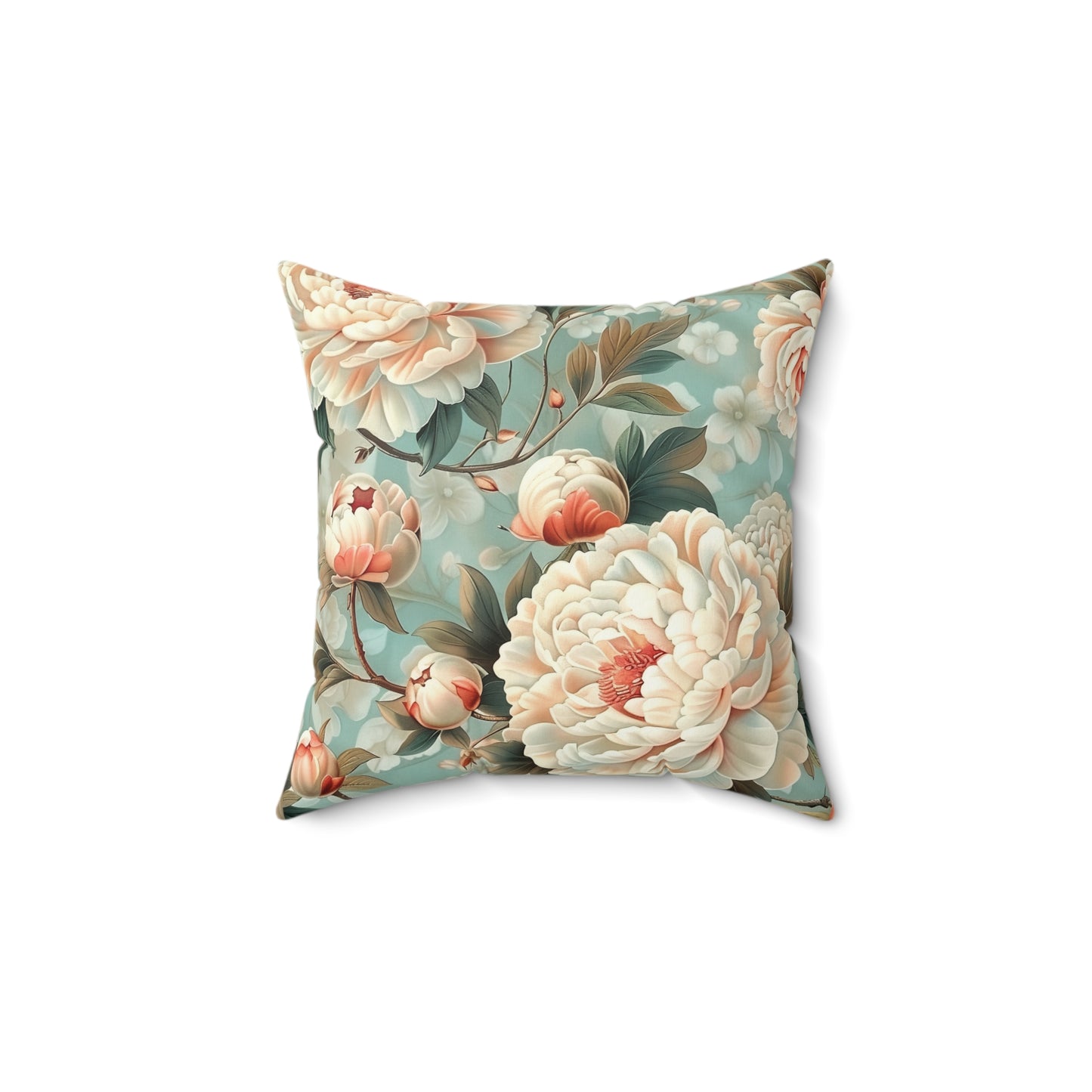 Peony Print Accent Cushion