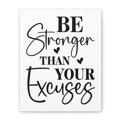 Motivational Canvas Art – "Be Stronger Than Your Excuses" – Perfect for Home, Office & Gym Decor