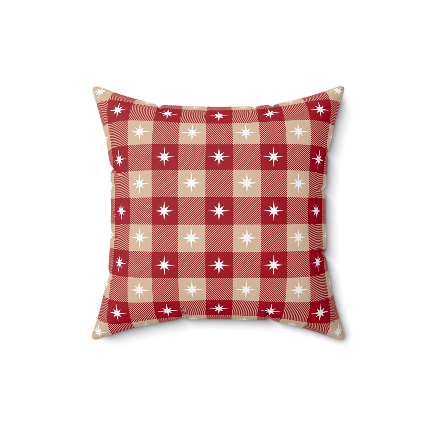 Festive Fusion Spun Polyester Square Pillow – Holiday Accent Decor