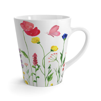 Bright Florals Latte Mug, Happy Mug, Coffee Lover Gift