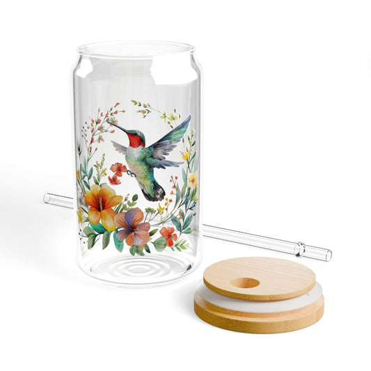 Hummingbird Collection 16oz Sipper Glass 5