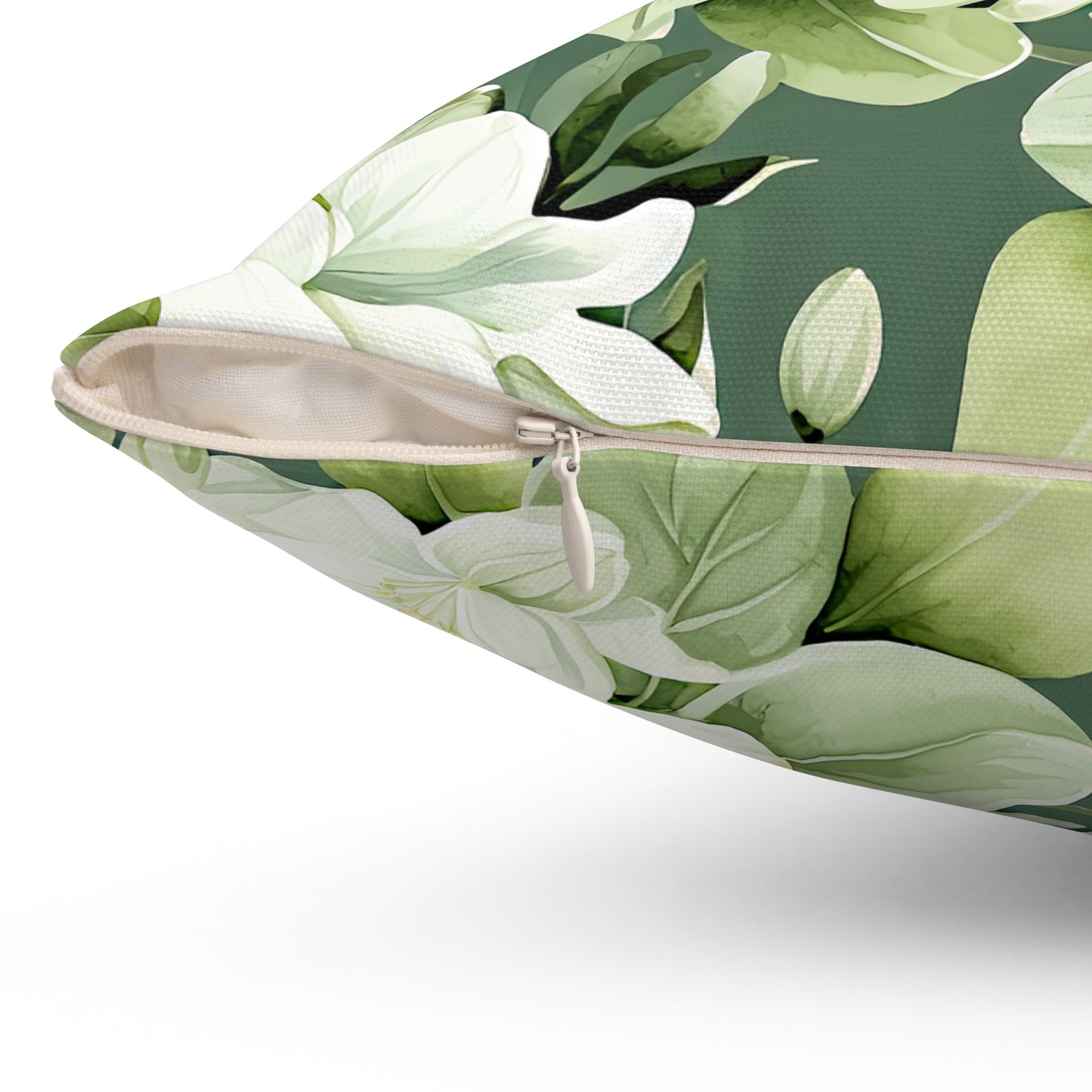 Sage Green Floral Accent Cushion