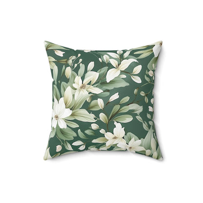 Sage Green Floral Accent Cushion