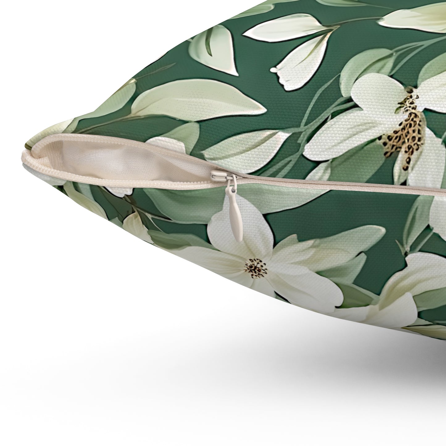 Sage Green Floral Accent Cushion