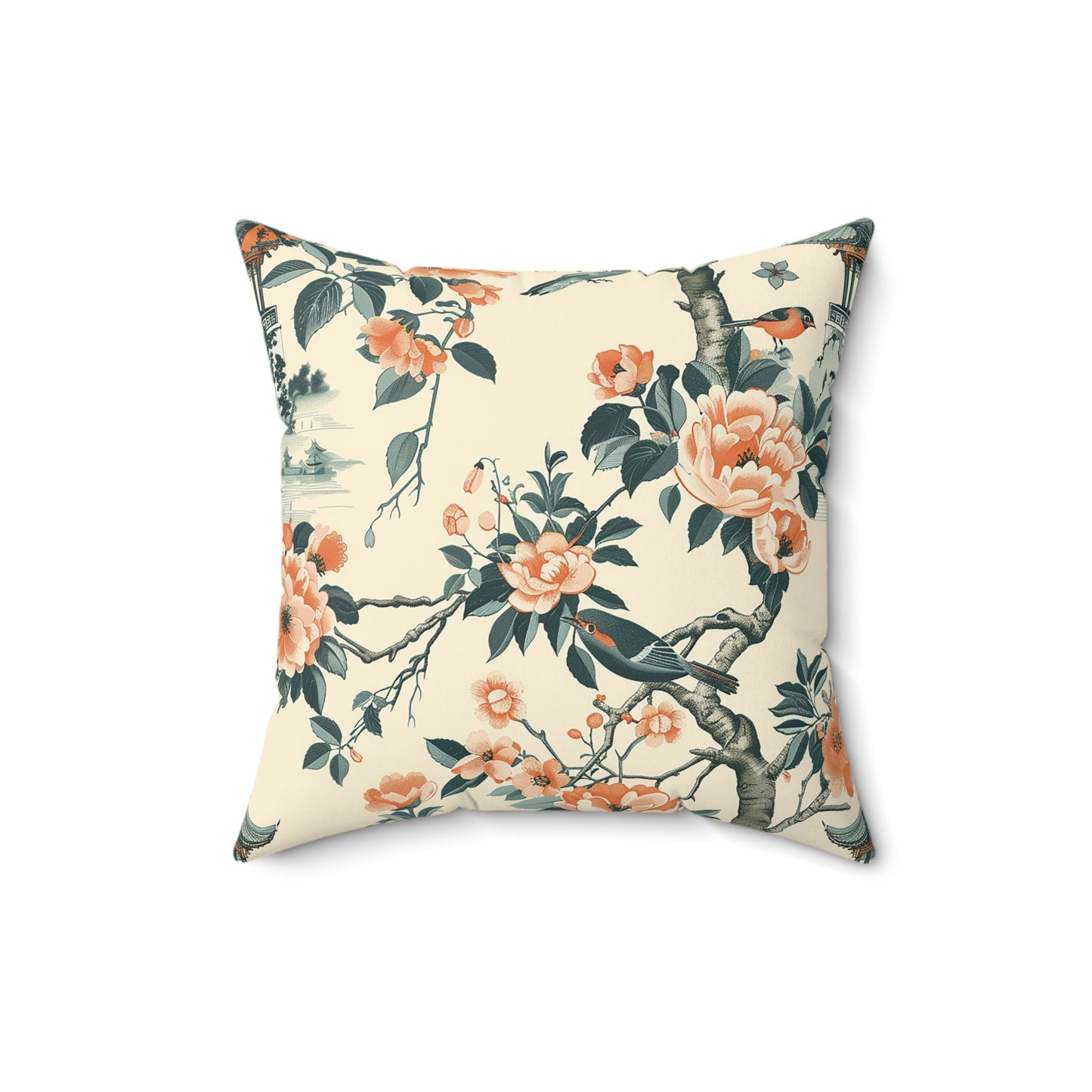 Timeless Elegance: Chinoiserie Collection Accent Pillow