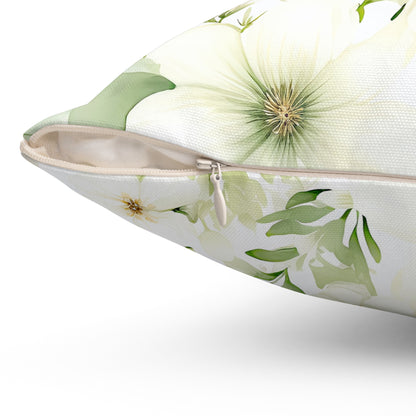 Sage Green Floral Accent Cushion